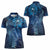 Matariki New Zealand Maori Silver Fern Women Polo Shirt Galaxy Blue Sky Style