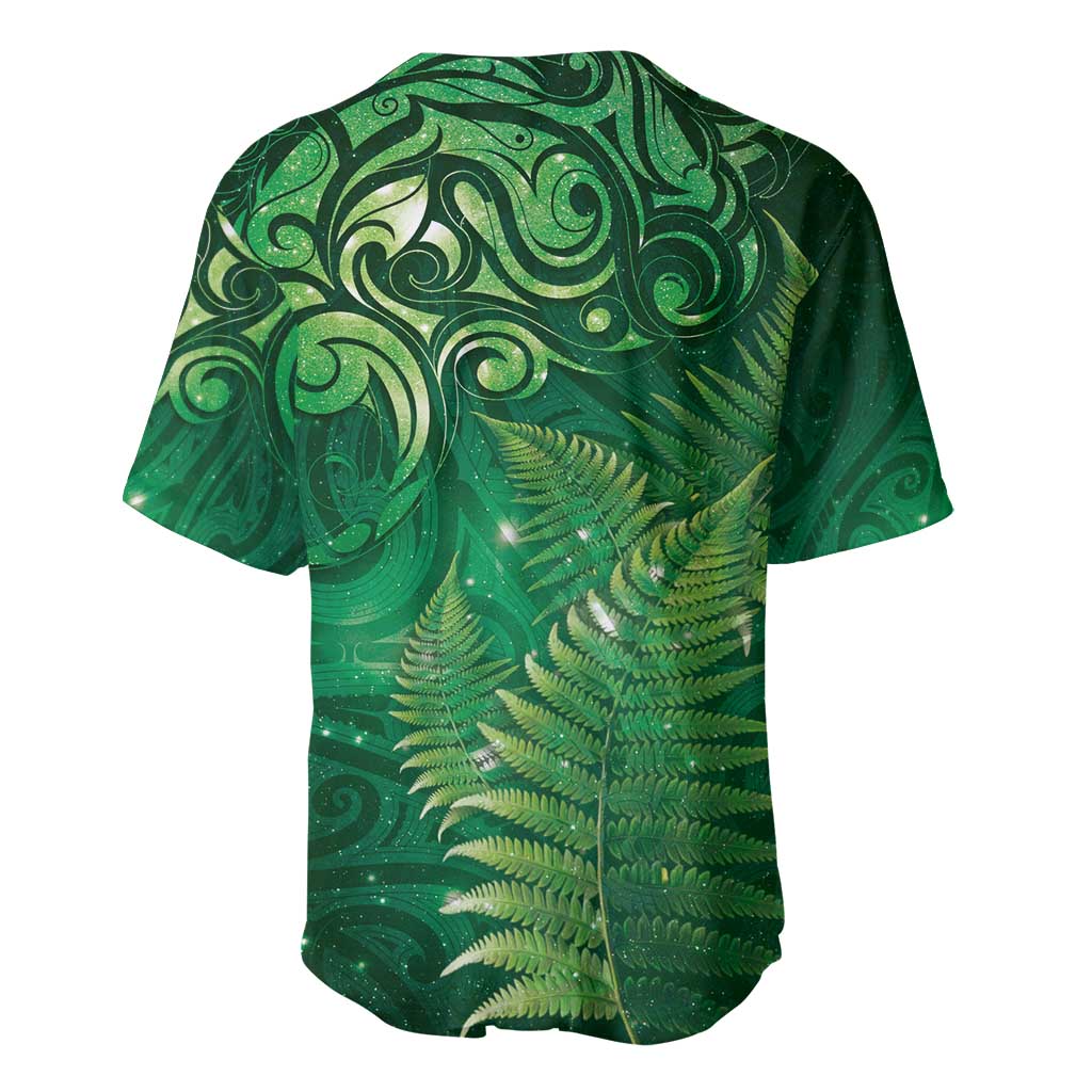Matariki New Zealand Maori Silver Fern Baseball Jersey Galaxy Green Sky Style