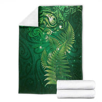 Matariki New Zealand Maori Silver Fern Blanket Galaxy Green Sky Style LT03 - Polynesian Pride