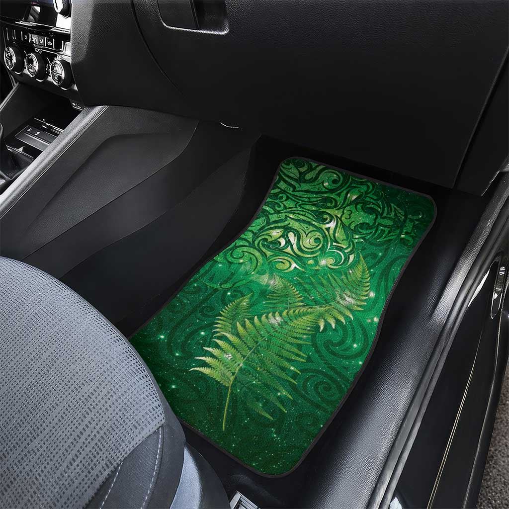 Matariki New Zealand Maori Silver Fern Car Mats Galaxy Green Sky Style
