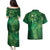 Matariki New Zealand Maori Silver Fern Couples Matching Puletasi and Hawaiian Shirt Galaxy Green Sky Style