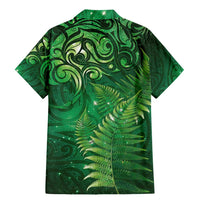 Matariki New Zealand Maori Silver Fern Family Matching Mermaid Dress and Hawaiian Shirt Galaxy Green Sky Style