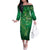 Matariki New Zealand Maori Silver Fern Family Matching Off The Shoulder Long Sleeve Dress and Hawaiian Shirt Galaxy Green Sky Style