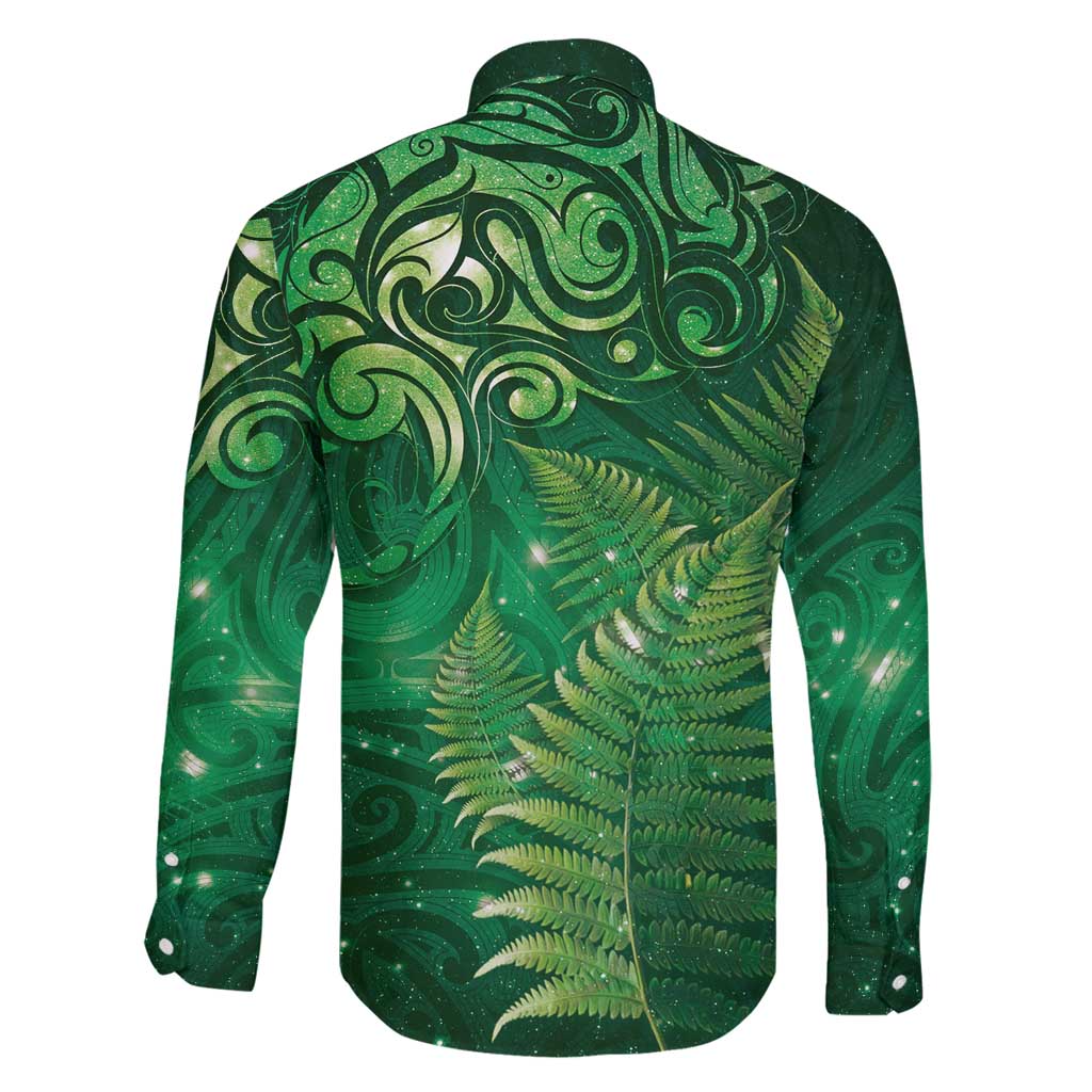 Matariki New Zealand Maori Silver Fern Family Matching Tank Maxi Dress and Hawaiian Shirt Galaxy Green Sky Style