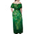 Matariki New Zealand Maori Silver Fern Off Shoulder Maxi Dress Galaxy Green Sky Style