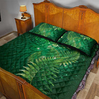 Matariki New Zealand Maori Silver Fern Quilt Bed Set Galaxy Green Sky Style
