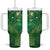 Matariki New Zealand Maori Silver Fern Tumbler With Handle Galaxy Green Sky Style
