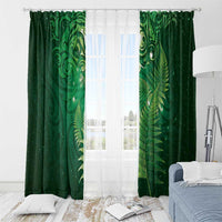 Matariki New Zealand Maori Silver Fern Window Curtain Galaxy Green Sky Style