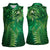 Matariki New Zealand Maori Silver Fern Women Sleeveless Polo Shirt Galaxy Green Sky Style