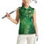 Matariki New Zealand Maori Silver Fern Women Sleeveless Polo Shirt Galaxy Green Sky Style