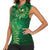 Matariki New Zealand Maori Silver Fern Women Sleeveless Polo Shirt Galaxy Green Sky Style