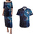 Matariki New Zealand Maori Koru Art Tattoo Couples Matching Puletasi and Hawaiian Shirt New Year Galaxy Blue Sky Style