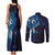 Matariki New Zealand Maori Koru Art Tattoo Couples Matching Tank Maxi Dress and Long Sleeve Button Shirt New Year Galaxy Blue Sky Style