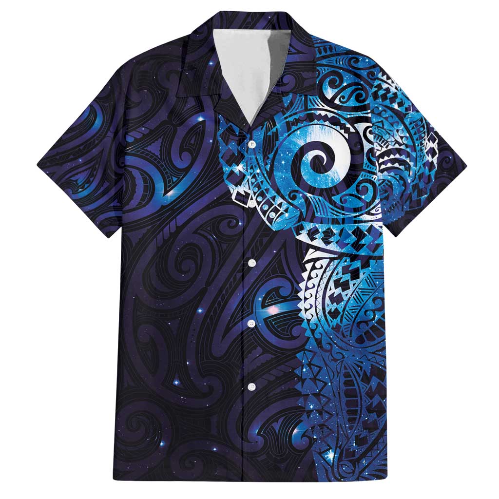 Matariki New Zealand Maori Koru Art Tattoo Family Matching Summer Maxi Dress and Hawaiian Shirt New Year Galaxy Blue Sky Style