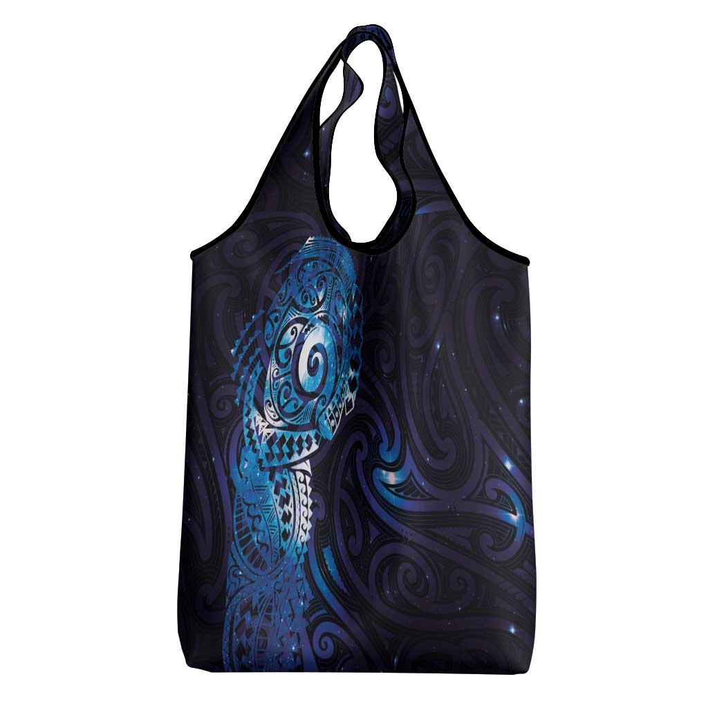 Matariki New Zealand Maori Koru Art Tattoo Grocery Bag New Year Galaxy Blue Sky Style