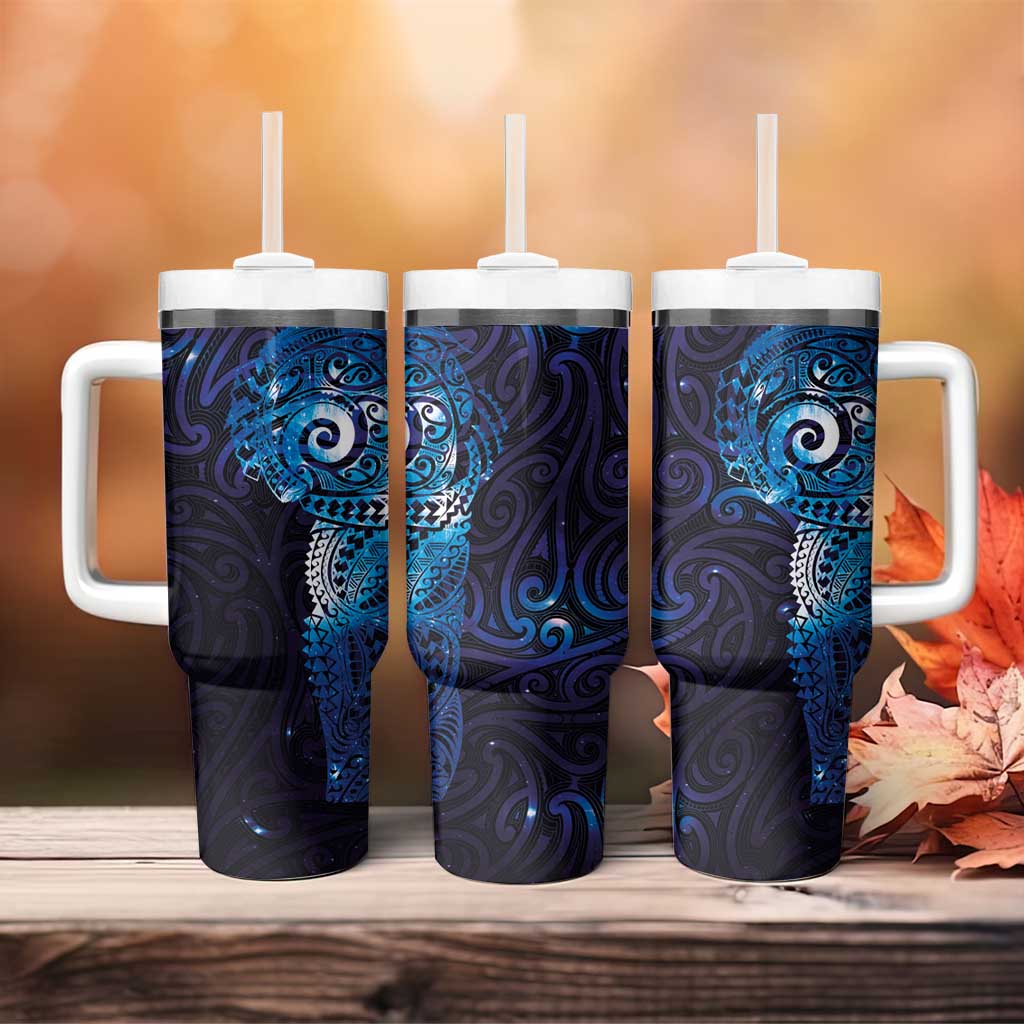 Matariki New Zealand Maori Koru Art Tattoo Tumbler With Handle New Year Galaxy Blue Sky Style