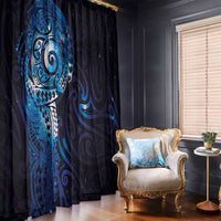 Matariki New Zealand Maori Koru Art Tattoo Window Curtain New Year Galaxy Blue Sky Style