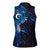 Matariki New Zealand Maori Koru Art Tattoo Women Sleeveless Polo Shirt New Year Galaxy Blue Sky Style