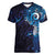 Matariki New Zealand Maori Koru Art Tattoo Women V-Neck T-Shirt New Year Galaxy Blue Sky Style