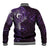 Matariki New Zealand Maori Koru Art Tattoo Baseball Jacket New Year Galaxy Purple Sky Style