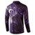 Matariki New Zealand Maori Koru Art Tattoo Button Sweatshirt New Year Galaxy Purple Sky Style