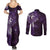 Matariki New Zealand Maori Koru Art Tattoo Couples Matching Summer Maxi Dress and Long Sleeve Button Shirt New Year Galaxy Purple Sky Style
