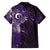 Matariki New Zealand Maori Koru Art Tattoo Family Matching Off The Shoulder Long Sleeve Dress and Hawaiian Shirt New Year Galaxy Purple Sky Style