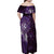 Matariki New Zealand Maori Koru Art Tattoo Family Matching Off Shoulder Maxi Dress and Hawaiian Shirt New Year Galaxy Purple Sky Style