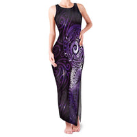 Matariki New Zealand Maori Koru Art Tattoo Family Matching Tank Maxi Dress and Hawaiian Shirt New Year Galaxy Purple Sky Style