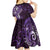 Matariki New Zealand Maori Koru Art Tattoo Kid Short Sleeve Dress New Year Galaxy Purple Sky Style