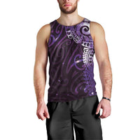 Matariki New Zealand Maori Koru Art Tattoo Men Tank Top New Year Galaxy Purple Sky Style