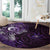 Matariki New Zealand Maori Koru Art Tattoo Round Carpet New Year Galaxy Purple Sky Style