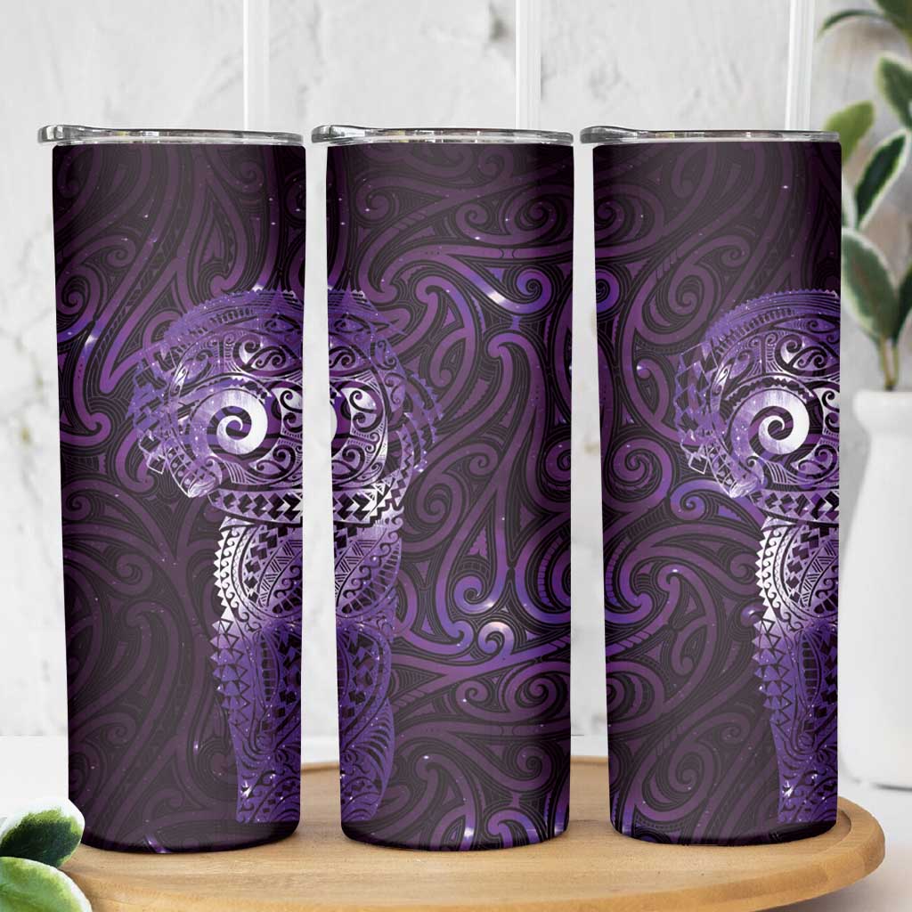 Matariki New Zealand Maori Koru Art Tattoo Skinny Tumbler New Year Galaxy Purple Sky Style