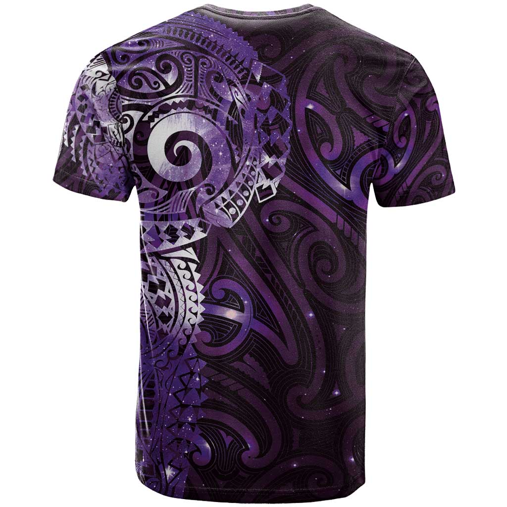 Matariki New Zealand Maori Koru Art Tattoo T Shirt New Year Galaxy Purple Sky Style