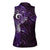 Matariki New Zealand Maori Koru Art Tattoo Women Sleeveless Polo Shirt New Year Galaxy Purple Sky Style