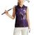 Matariki New Zealand Maori Koru Art Tattoo Women Sleeveless Polo Shirt New Year Galaxy Purple Sky Style