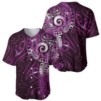 Matariki New Zealand Maori Koru Art Tattoo Baseball Jersey New Year Galaxy Pink Sky Style