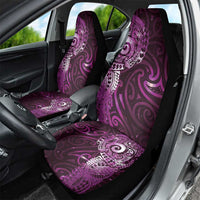 Matariki New Zealand Maori Koru Art Tattoo Car Seat Cover New Year Galaxy Pink Sky Style