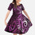 Matariki New Zealand Maori Koru Art Tattoo Family Matching Off The Shoulder Long Sleeve Dress and Hawaiian Shirt New Year Galaxy Pink Sky Style