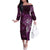 Matariki New Zealand Maori Koru Art Tattoo Family Matching Off The Shoulder Long Sleeve Dress and Hawaiian Shirt New Year Galaxy Pink Sky Style