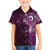 Matariki New Zealand Maori Koru Art Tattoo Family Matching Off The Shoulder Long Sleeve Dress and Hawaiian Shirt New Year Galaxy Pink Sky Style