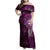 Matariki New Zealand Maori Koru Art Tattoo Family Matching Off Shoulder Maxi Dress and Hawaiian Shirt New Year Galaxy Pink Sky Style