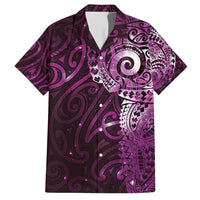 Matariki New Zealand Maori Koru Art Tattoo Family Matching Short Sleeve Bodycon Dress and Hawaiian Shirt New Year Galaxy Pink Sky Style