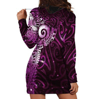 Matariki New Zealand Maori Koru Art Tattoo Hoodie Dress New Year Galaxy Pink Sky Style