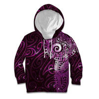 Matariki New Zealand Maori Koru Art Tattoo Kid Hoodie New Year Galaxy Pink Sky Style