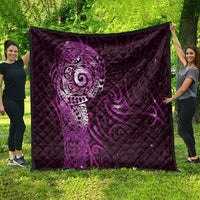 Matariki New Zealand Maori Koru Art Tattoo Quilt New Year Galaxy Pink Sky Style