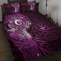 Matariki New Zealand Maori Koru Art Tattoo Quilt Bed Set New Year Galaxy Pink Sky Style