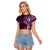 Matariki New Zealand Maori Koru Art Tattoo Raglan Cropped T Shirt New Year Galaxy Pink Sky Style
