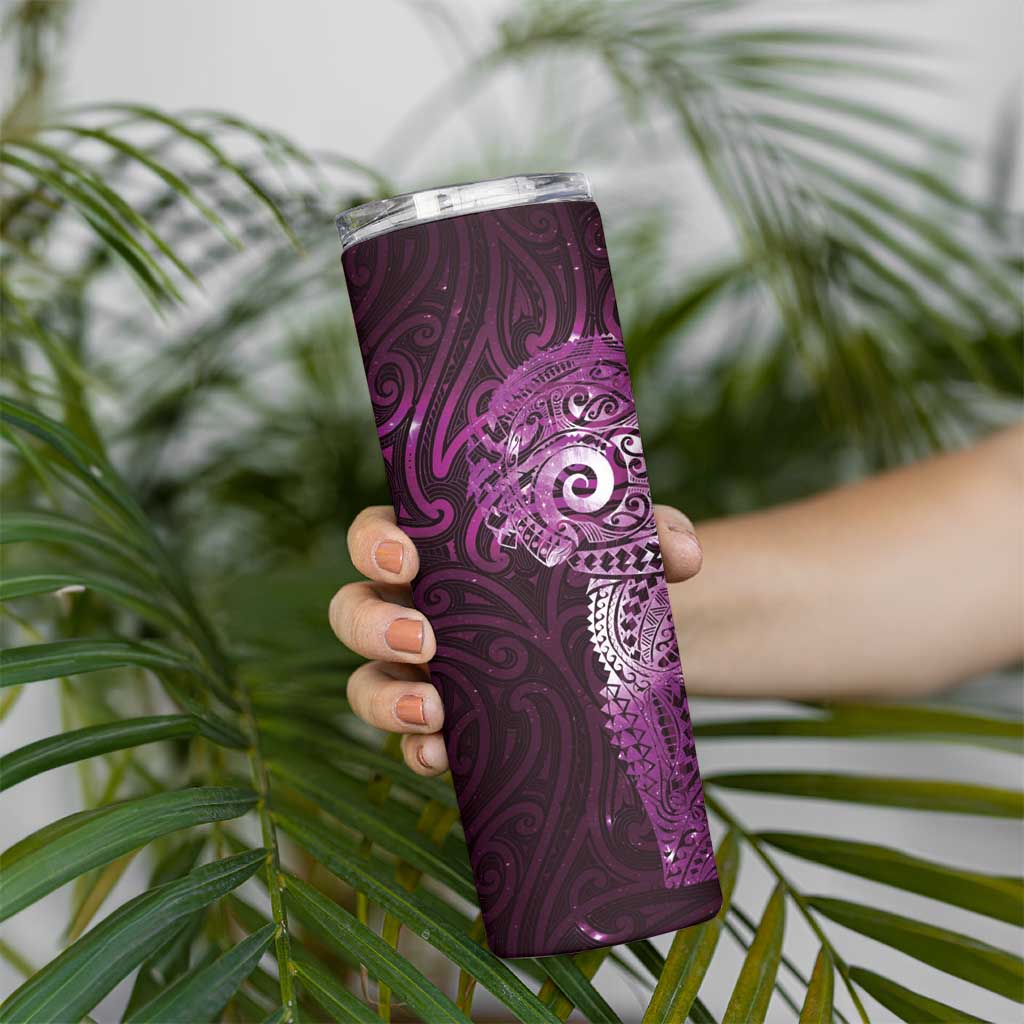 Matariki New Zealand Maori Koru Art Tattoo Skinny Tumbler New Year Galaxy Pink Sky Style