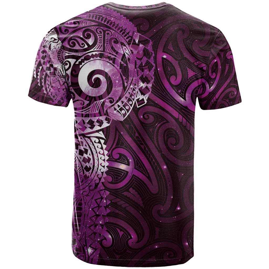 Matariki New Zealand Maori Koru Art Tattoo T Shirt New Year Galaxy Pink Sky Style